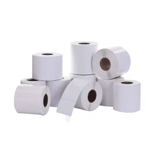 Coated Paper Self Adhesive Labels Rectangle Shape Barcode Logistics Use Customizable Custom Sizes Printing Label Stock