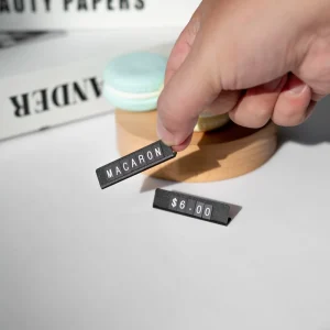 Coffee Shop Bakery Jewelry Store Desktop Magnetic Mini Price Tag Metal Logo