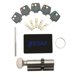 Cogwheel Cam European Profile Anti-Theft Double Interactive Pins Magnet Pin Mortise Door Lock Cylinder