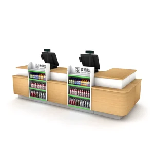 Cold Roll Steel Checkout Counter with Corner