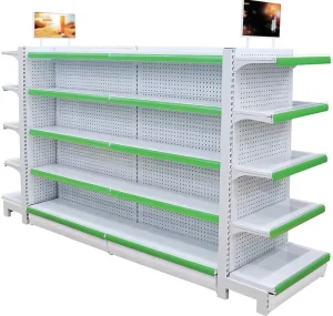 Cold Rolled Steel Supermarket Shelf Double Side or Single Side Gondola