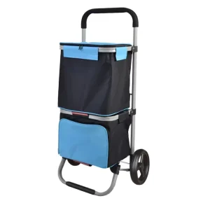 Collapsible Wheeled Compact Portable Container Folding Shopping Cart Trolley Bag with Wheels for US Market