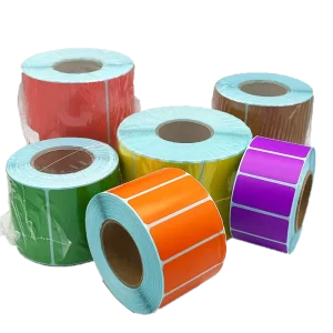 Colorful Epoxy Self Adhesive Label Stickers Roll Customized Size Thermal Transfer Beverage Coffee Wine Juice