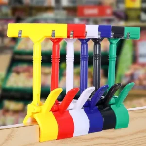 Colorful Plastic POP Clip Price Holders Label and Strip Holders for Store and Supermarket Shelves