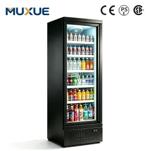 Commercial 1 2 3 4 Upright Glass Door Vertical Drinks Display Chiller Beverage Merchandiser Refrigerator for Supermarket Store