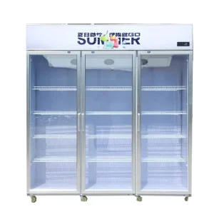 Commercial Air cooled Beverage Cabinet Convenience Store Supermarket Glass Door Bottom Refrigeration Display