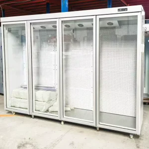 Commercial Convenience Store Upright Refrigerated Beverage Display Case Fresh Keeping Large Capacity Multi Door for Supermarket