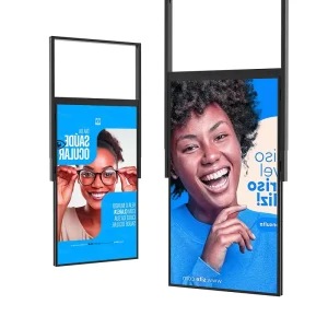 Commercial Double Sided LCD Digital Signage Store Front Window Display 3000 Nit High Brightness Sunlight Readable Indoor Facing