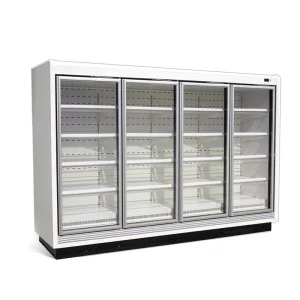 Commercial Double Temperature Refrigeration Equipment Supermarket Grocery Store Walk In Freezer with Glass Door Parts Included
