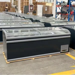 Commercial Fashion Refrigerators Island Freezer Supermarket Chest Freezer Refrigeration Equipment for Ice Cream and Food