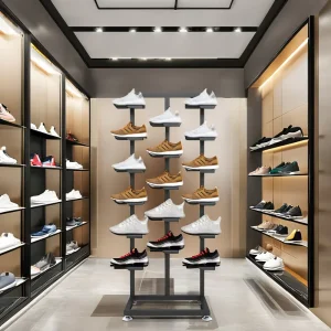 Commercial Footwear Sport Brand Retail Shop Iron Fixtures Single Shoe Display Stands for Sneaker Store