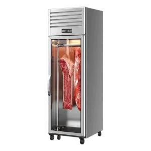 Commercial Hanging Meat Display Cabinet Hanging Rail Double Temperature Glass Door Refrigerator for Restaurant