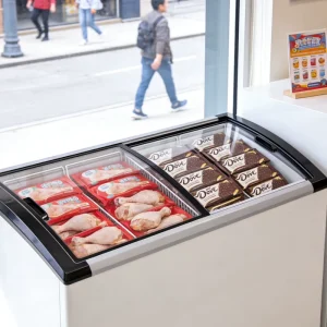 Commercial Ice Cream Freezer Display Freezer Supermarket Chest Deep Freezer for Grocery Store Equipment