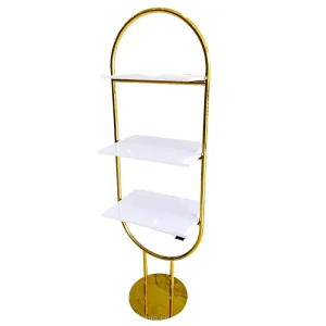 Commercial Luxury Modern Metal Chromed Garment Display Stand Rack for Retail Stores with Easy Assembly