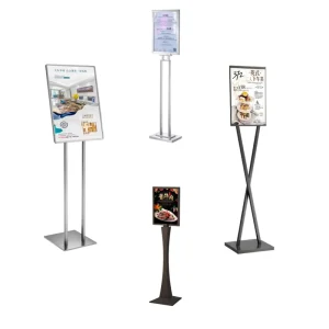 Commercial Minimalist Metal Poster Display Stand Floor Sign Holder for Exhibition