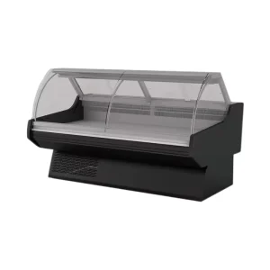 Commercial Refrigeration Equipment Supermarket Butcher Shop Curve Glass Freezer Meat Display Fridge