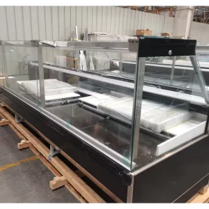 Commercial Refrigeration Equipment Supermarket Meat Display Cooler Glass Service Counter Cooler Meat Refrigerator
