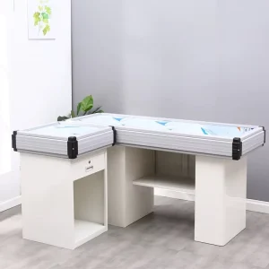 Commercial Retail Supermarket Checkout Counter Modern Design Durable Anti Rust Features 80CM Height