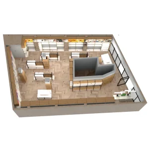 Commercial Retro Multiple Supermarket Equipment Display Retail Solution Store Layout Design