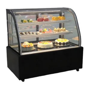 Commercial Single Temperature Bakery Refrigeration Equipment Supermarket Store Glass Chiller Displays for Cake Bread Showcase