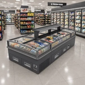 Commercial Single Temperature Direct Cooling Chest Freezer for Supermarket