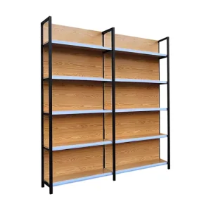 Commercial Steel Single Side Multi Layer Supermarket Large Capacity American Style Display Shelves