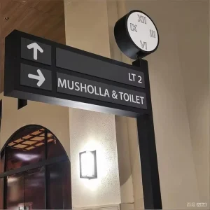 Commercial Store Direction Restroom Facility Wayfinding Signage Manufacturing Service LED Display Buildings