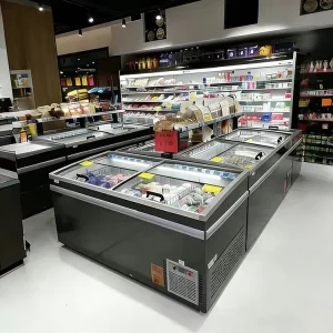 Commercial Supermarket Air Cooler Display Cabinet with Digital Control High Capacity Refrigeration Equipment