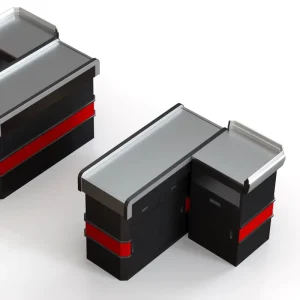 Commercial Supermarket Checkout Counter with Stainless Steel and ABS Material 80 150kg Capacity for Store Shops