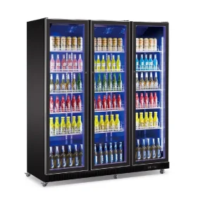 Commercial Upright Display Showcase Freezer Air Cooling Refrigeration Equipment for Grocery Convenience Store and Supermarket
