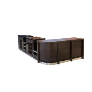 Commercial Usage Supermarket Convenience Store Department Store Cashier Checkout Counter Wooden and Metal Steel Checkout Counter