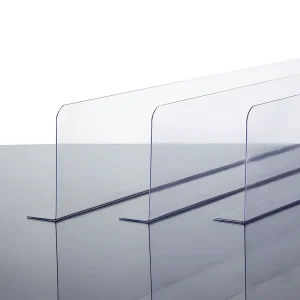 Commodity L Shaped Side Divider Store Goods Separator Non Magnetic Plastic PVC Clear Shelf Dividers for Closets Small Storage