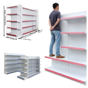 Competitive Price Good Quality Metallic Supermarket Racks Light Duty Freestanding Store Shelving and Displays for Variety Stores