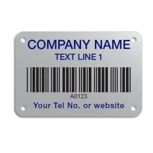 Complete Print/Laser Aluminum Stainless Metal Packaging Tag Barcode Label Samples Barcode Sticker