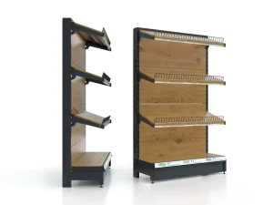 Contemporary Iron Wood Store Fixture for Retail