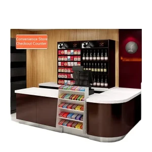 Convenience Store Quick Checkout Table Multifunctional Steel Cash Counter
