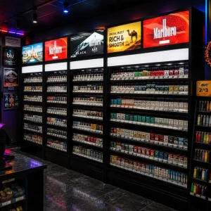 Convenience Store Tobacco Display Exhibition Smoke Shop Display Showcase Cigarette Display Rack