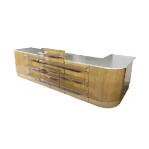 Convenience Store Wooden and Steel Convenience Store Checkout Counter