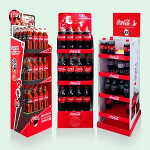 Corrugated Cardboard Display Stand Retail Floor Display Stand Customized Drink Beer Wine Water Bottle Display Rack