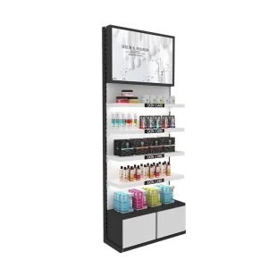 Cosmetic Display Racks Made of Metal Skin Care Products Display Cabinet Shelves