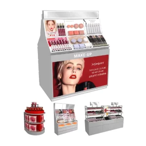 Cosmetic Store Fixtures Custom Made Makeup Store Display Stand for Influencer Stores Cosmetic Store Interior Design