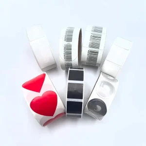 Cosmetics Security Deactivable 40*40mm Barcode Paper Sticker Anti Theft RF Soft Label for Retail EAS 8.2MHz Frequency Soft Tag