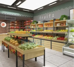 Country Store Retail Display Fixture Euro Table Produce Display for Fruit & Vegetable