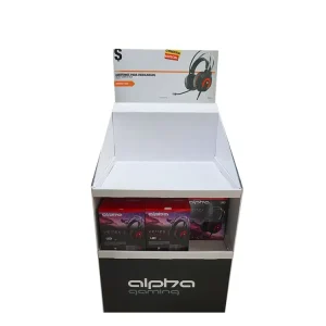 Creative Promotional Display Table Cardboard Dump Bin Corrugated Paper Display Stand for Toy Retail Supermarket Custom Design