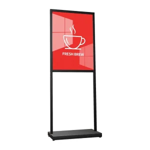 Cross border Metal Floor standing Double sided Heavy duty Base Commercial Display Shelf Sign Holder