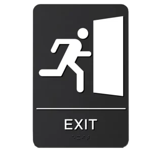 Cross-border Mold-injection Three-dimensional Braille Signage for Hotel Restrooms Waterproof Stain-resistant ADA Exit