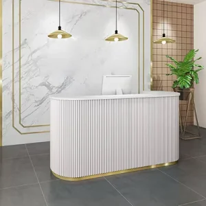 Curved Clothing Store Beauty Shop Customized Nordic Light Luxury Style Service Reception Checkout Counters