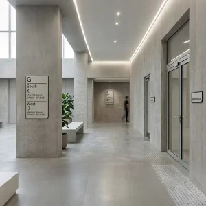 Custom ADA Compliant Braille Wayfinding Sign Tactile Raised Letter Directional Sign Building Navigation Plaque
