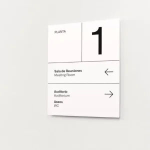 Custom Acrylic Aluminum Alloy Sign Wall Wayfinding Directional Sign Building Directory Floor Index Indoor Sign