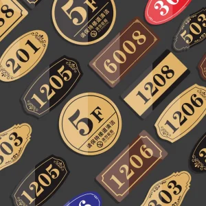 Custom Acrylic Door Number Sign Personalized House Number Plaque Hotel Room Number Plate Office Floor Number Sign